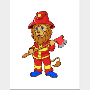 Fireman Tiger Posters and Art